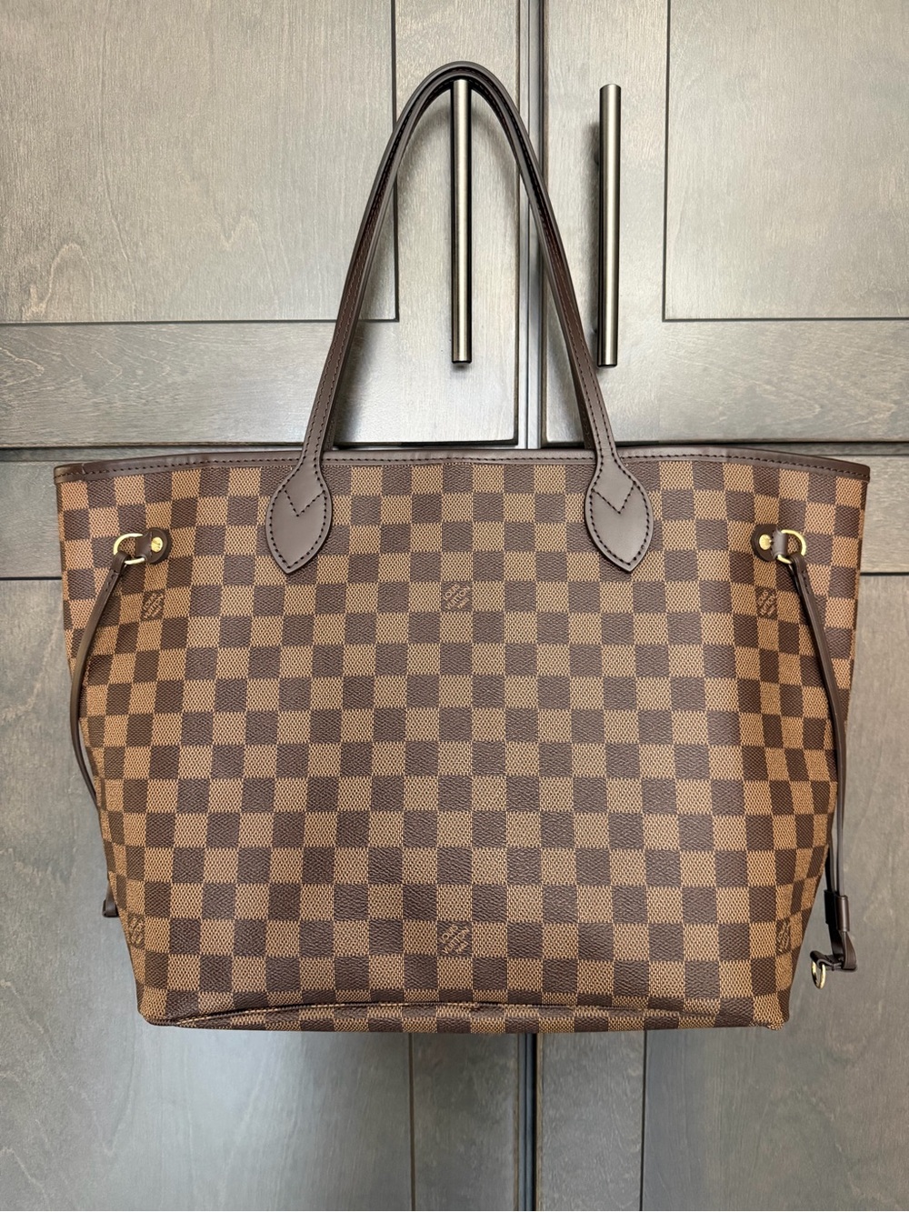 Louis Vuitton Brown Damier Ebene Neverfull Tote - Picture 5 of 13